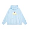 Cherry Cake Tableware Print Hoodie — Blue