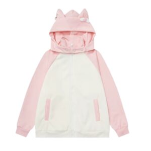 Cute & Edgy Color-Block Hoodie