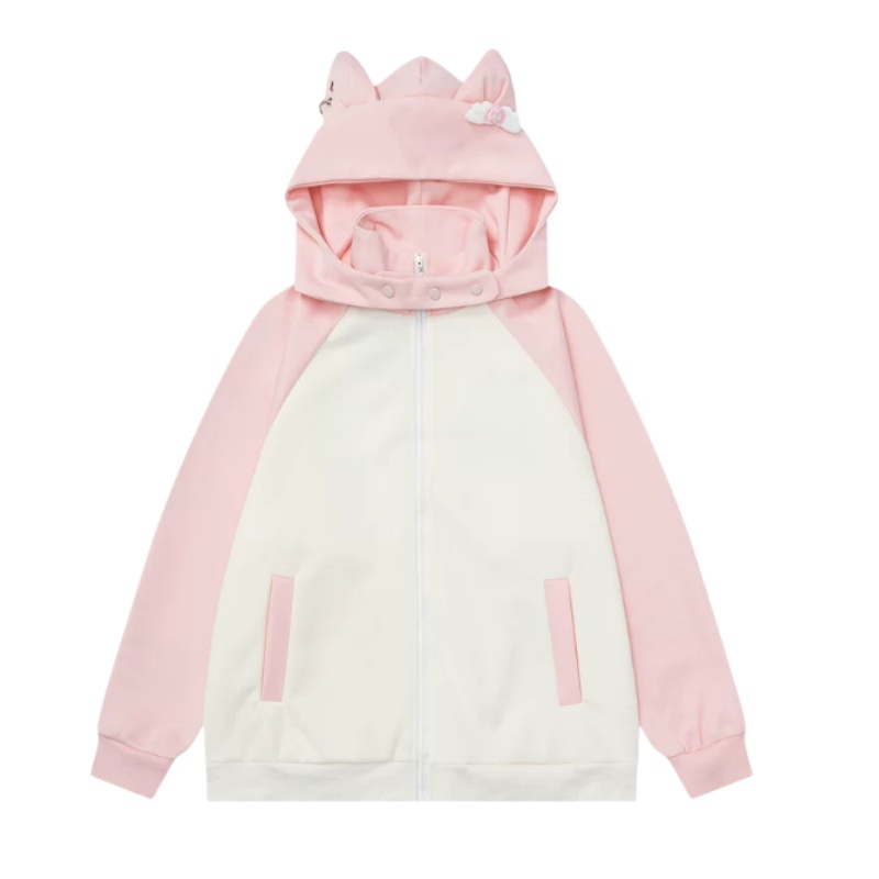 Cute & Edgy Color-Block Hoodie