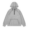 Waffle-Knit Grey Athletic Hoodie