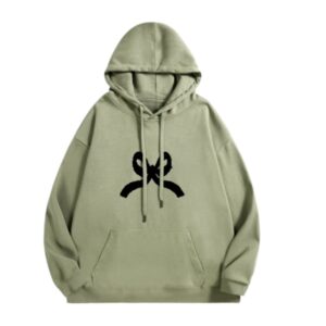 Classic Casual Hoodie With Bow Detail — Green