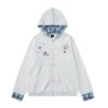Puppy Embroidery And Plaid Patchwork Hoodie