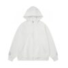 Classic White Zip-Up Hoodie